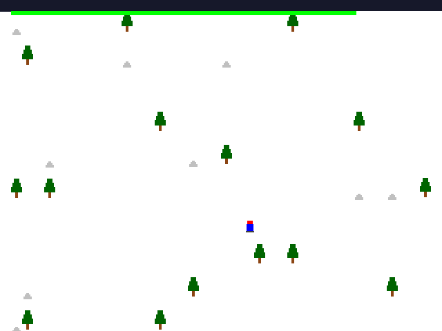Compositor screenshot — SkiFree scene rendered through the Lumen compositor