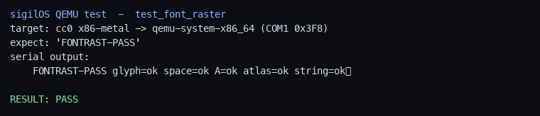 FONTRAST-PASS on x86 QEMU